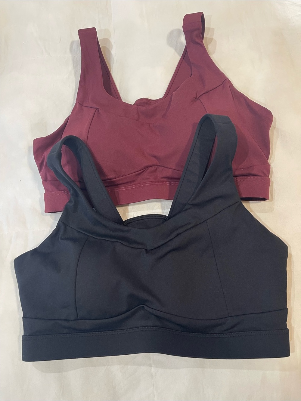 Lot of 2 Running Girl Women’s Wireless Sports Bras - Black and Wine